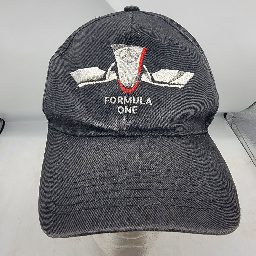 Mercedes Benz Formula 1 Black Hat Cap Adjustable Racing Outdoors Casual
